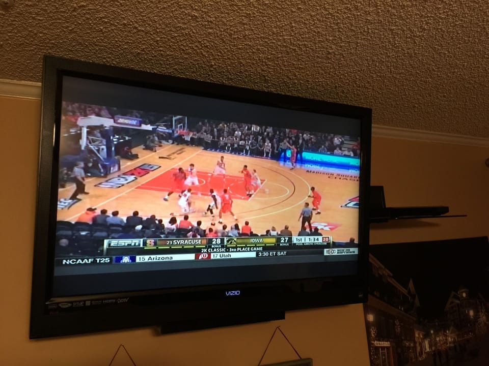 Living area.  Large screen for the big Game!