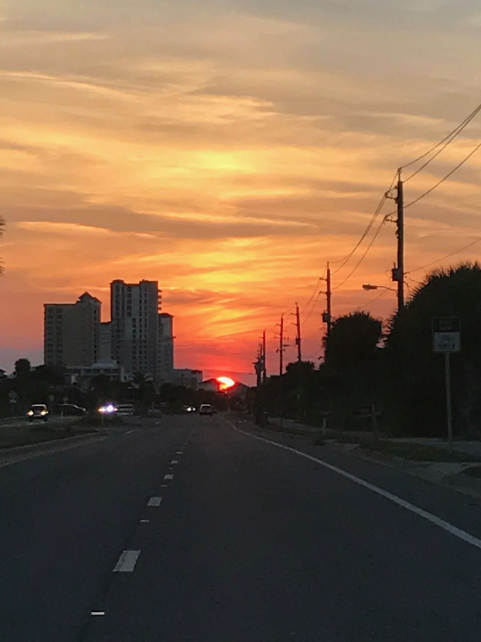 Sunset photo taken from front yard