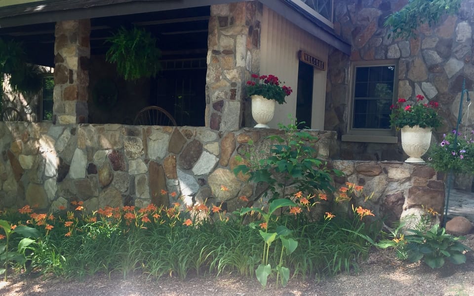 Lilies in bloom at the Garden level entrance