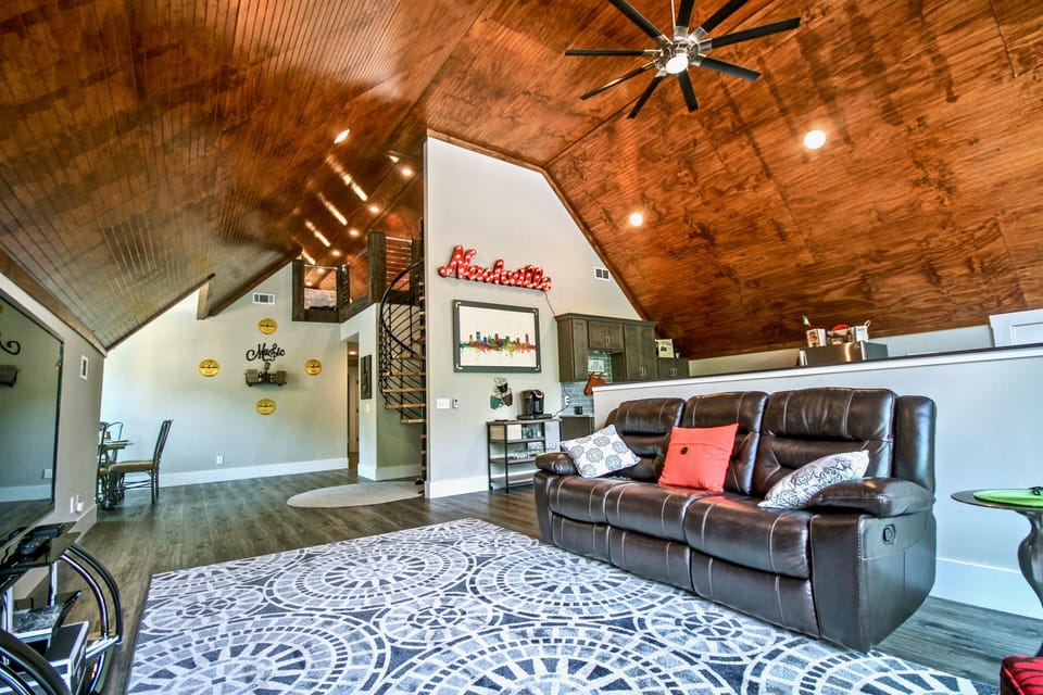 Open floor plan with beautiful cathedral ceiling makes for memorable gatherings