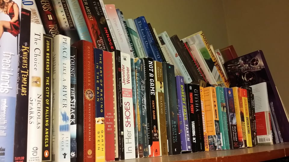 plenty of books to enjoy during your stay