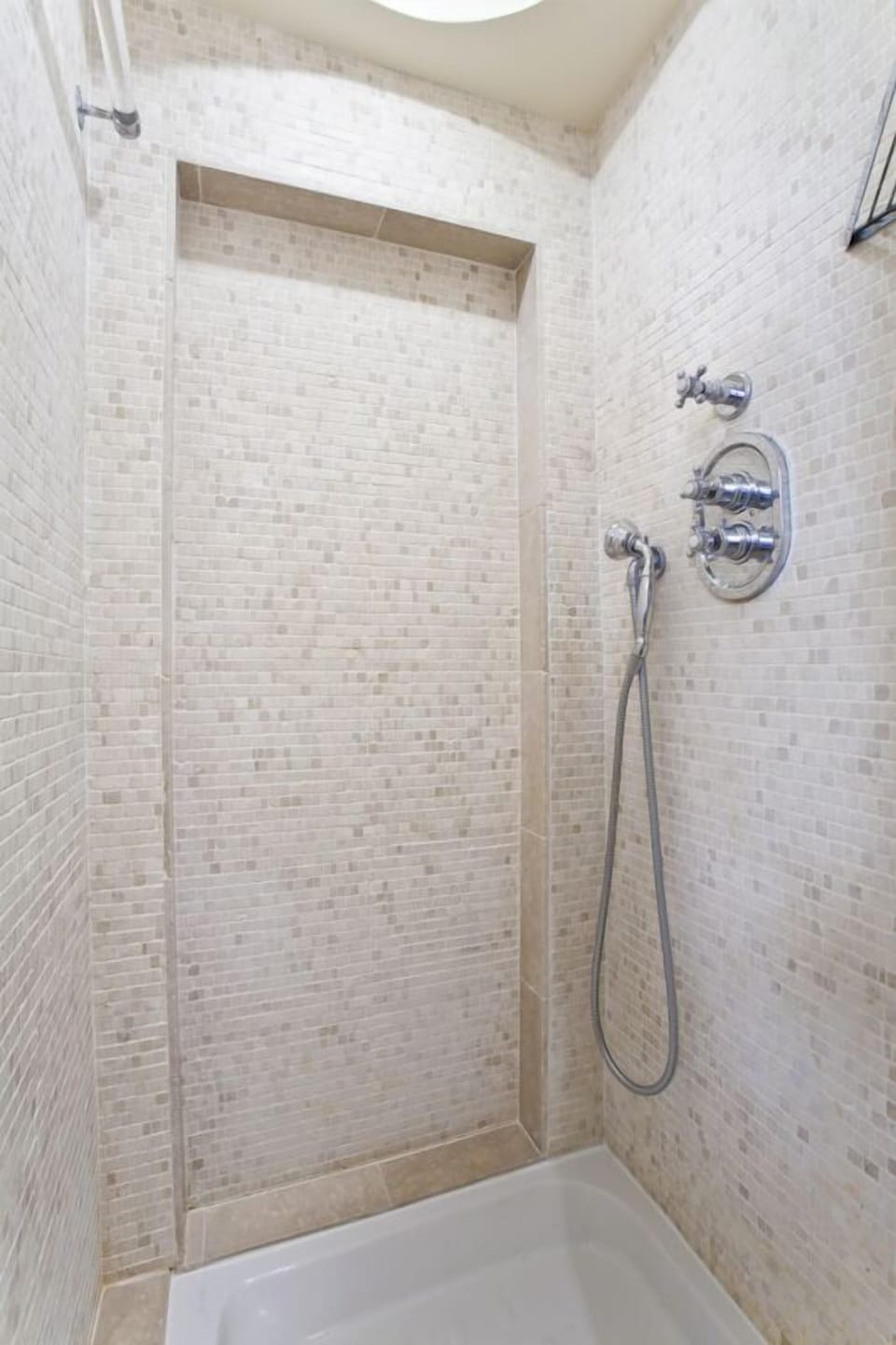 Shower made from italian marble for the main bedroom.