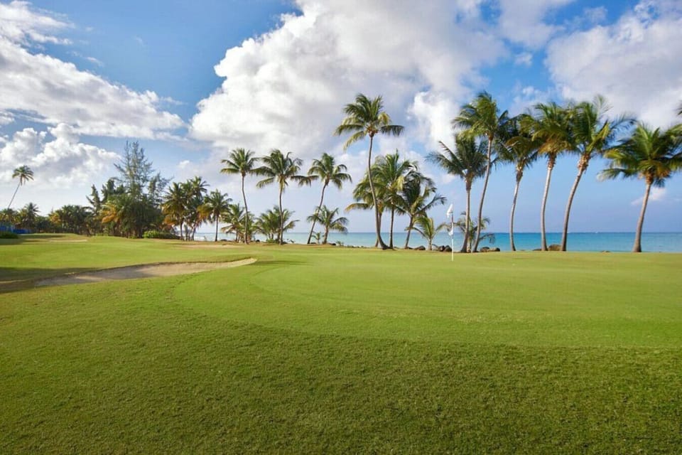Surrounded by lush tropical landscapes, the resort offers two spectacular 18- hole golf courses.