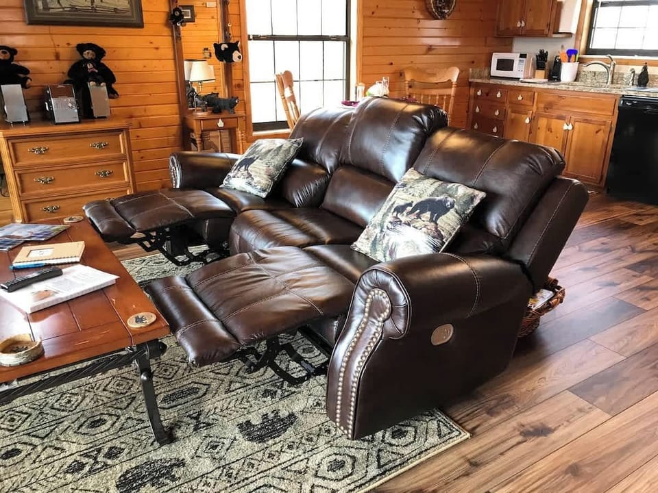New Leather powered recliners with powered headrest and USB ports. 