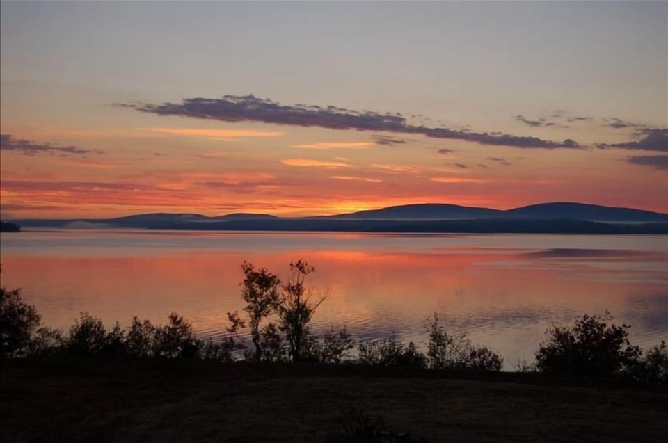 Sunrise with mountains of Acadia