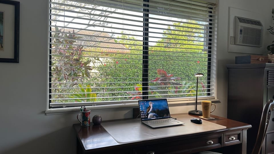 Quiet desk area for those needing to catch-up on work while traveling.