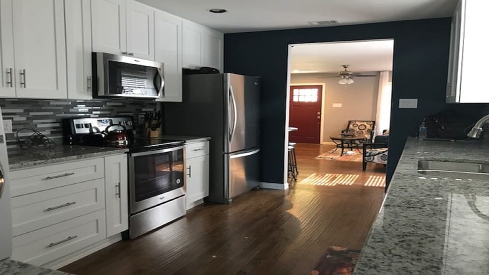 Kitchen opens to Living 