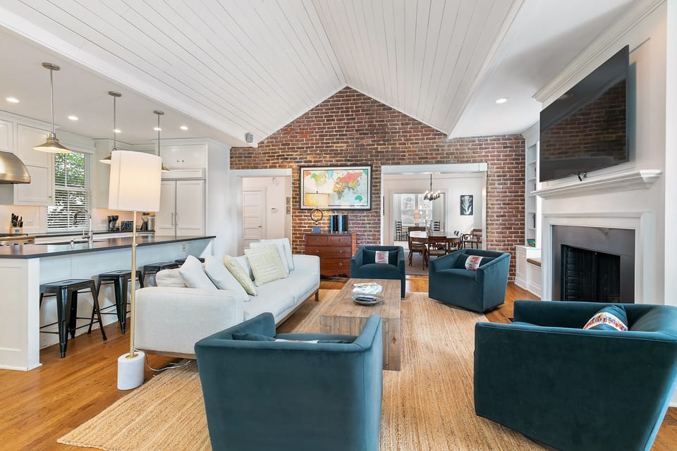 Living Room with view into kitchen