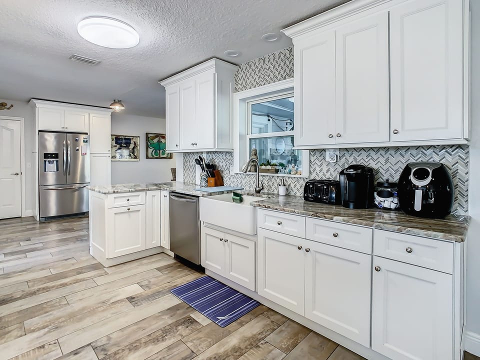 View of back of kitchen.
