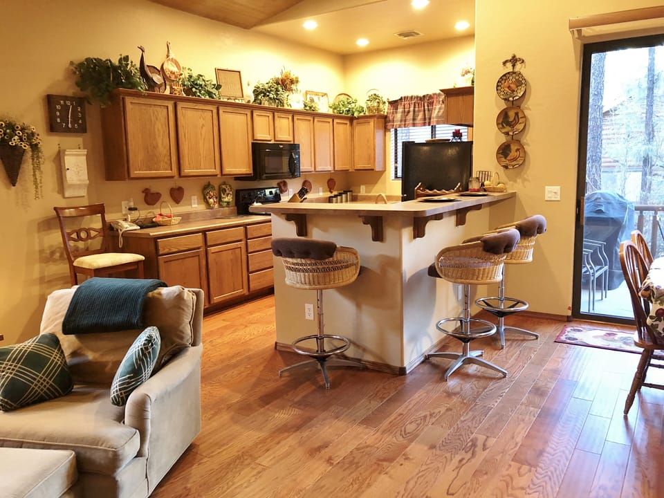 Kitchen opens to great room.  Makes entertaining a joy!