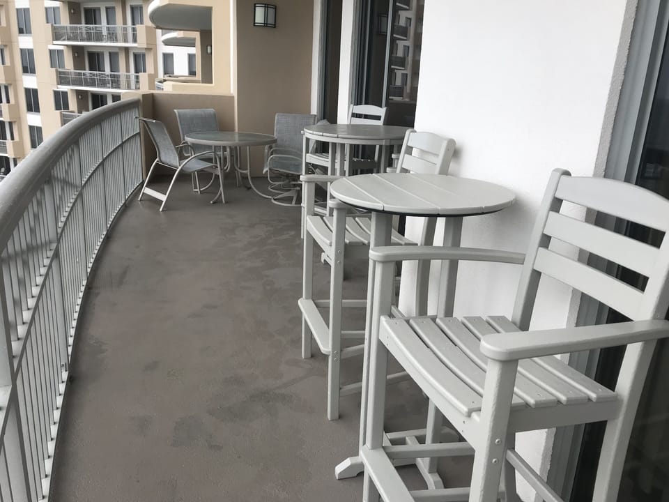 Relax on our seating for 11 on our oceanfront balcony!
