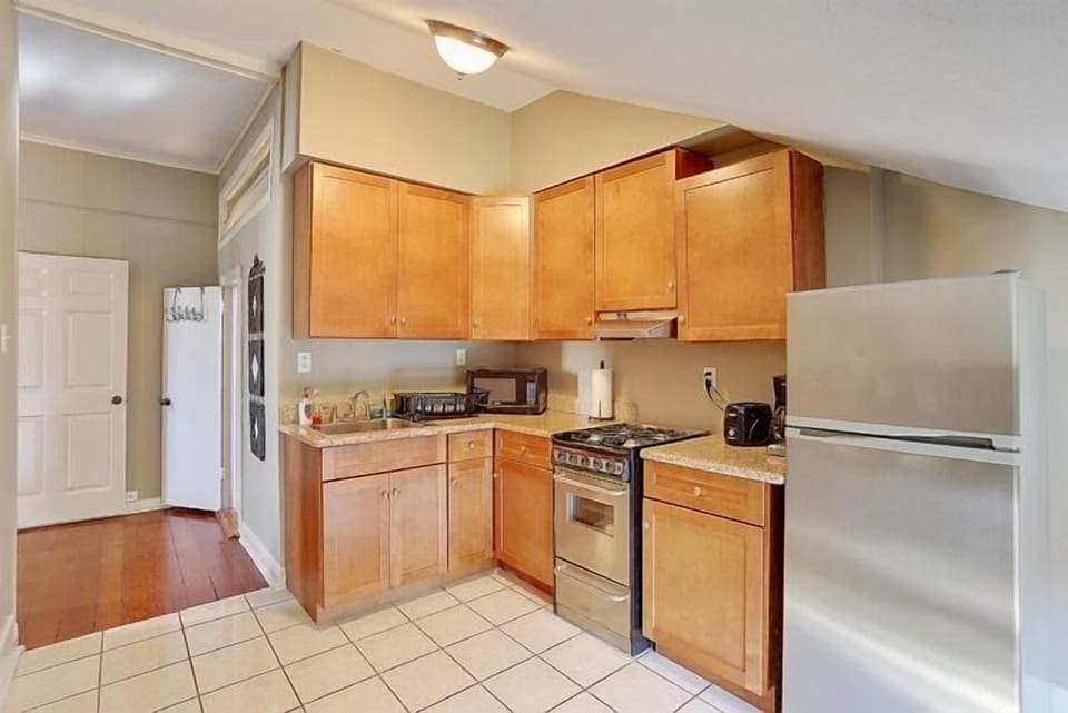 The modern kitchen has everything you could need!