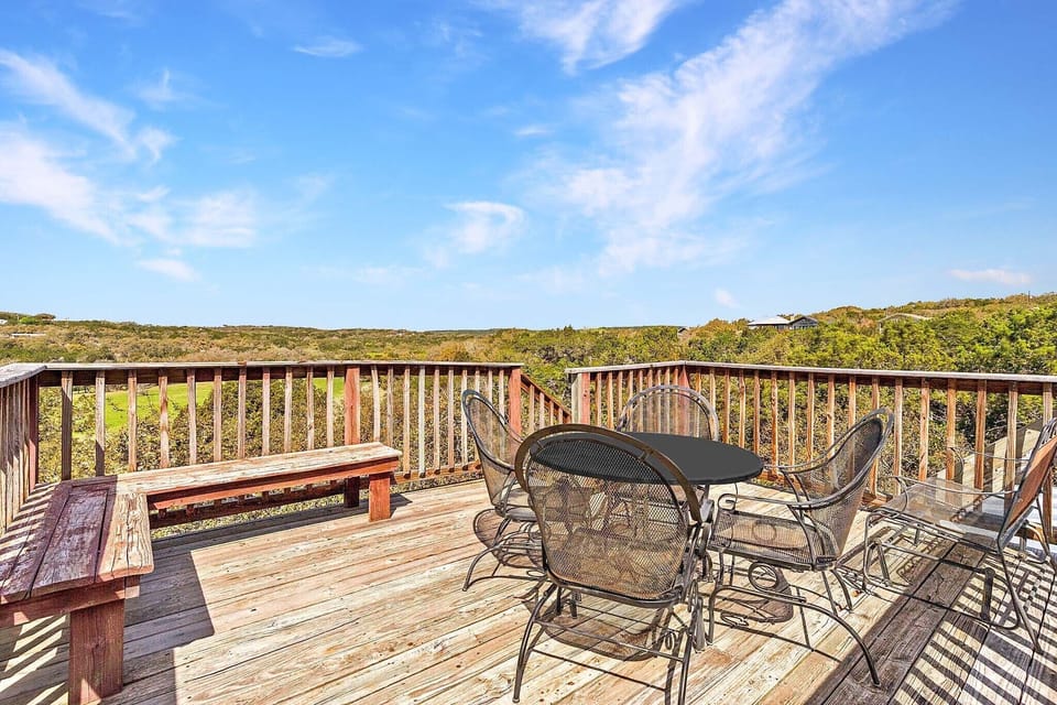 Enjoy the sunny clear skies from our three story deck!