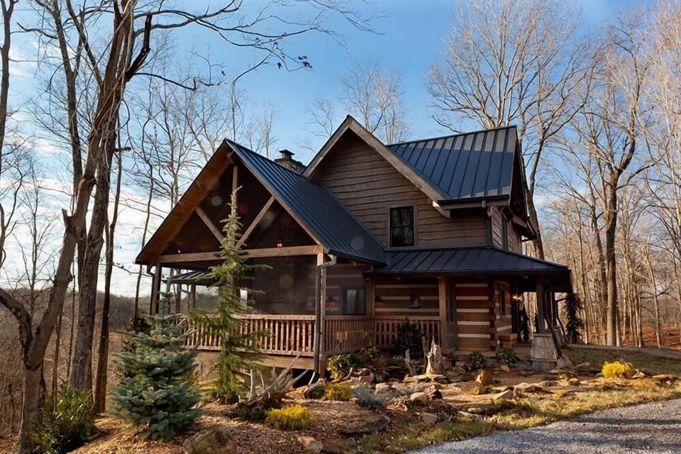 The cabin and most of the ranch are beautifully landscaped.