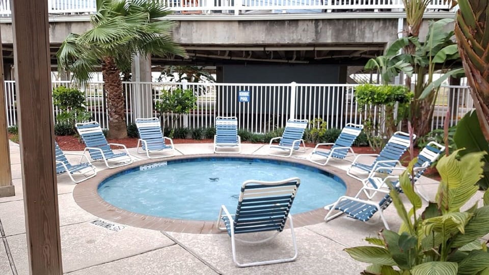 One of 2 hot tubs