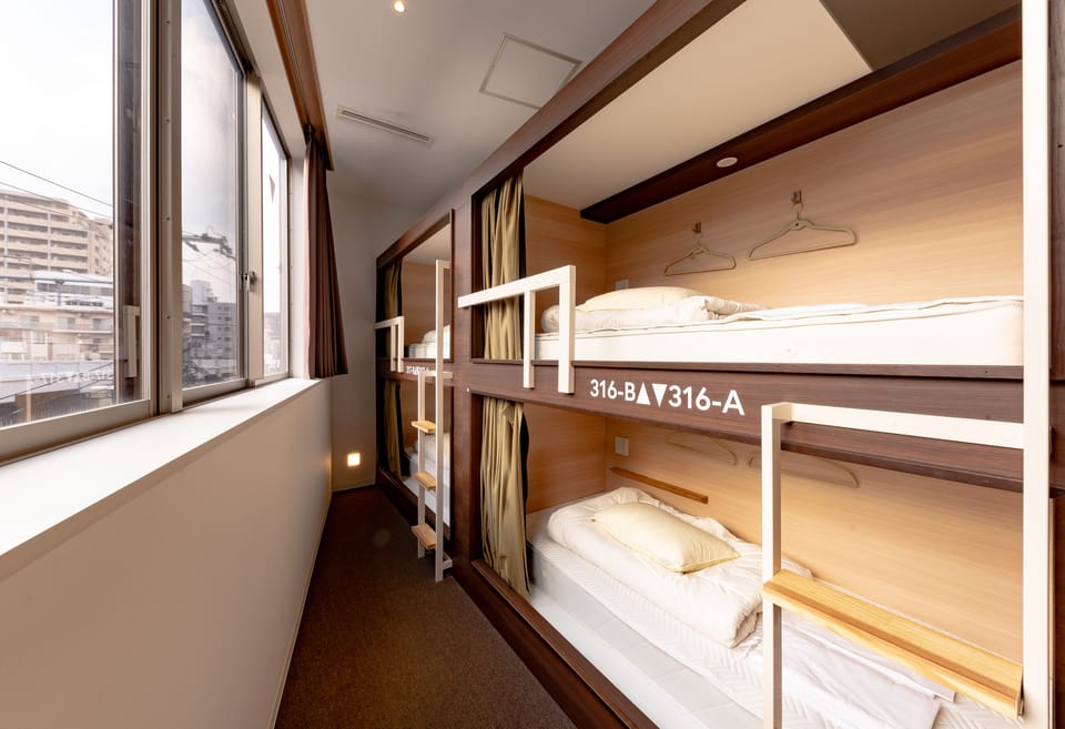 Private Room for 4 People Mixed, Shared Bathroom  | In-room safe, iron/ironing board, free WiFi, bed sheets