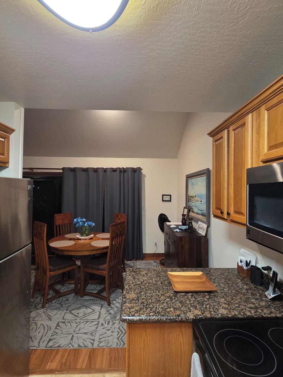 Kitchen and  Dining Area. (NEW Dining table and chairs.)