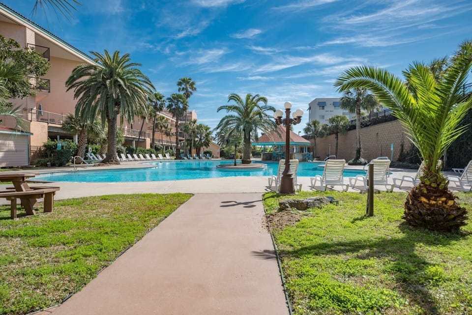 Resort pool...one of the largest on Galveston Island!