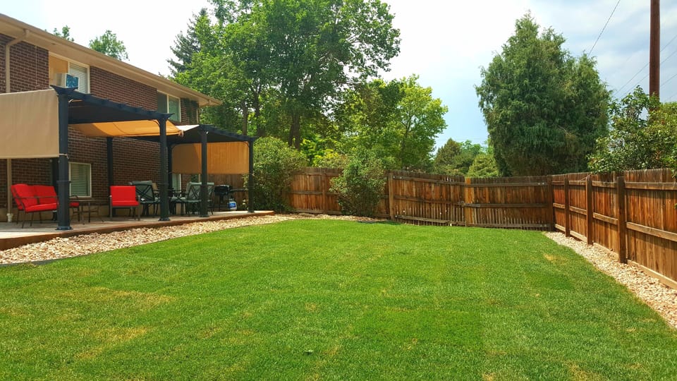 This pictures only half of the backyard. The home is on a huge lot.