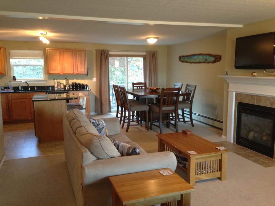 View of dining area from lounge