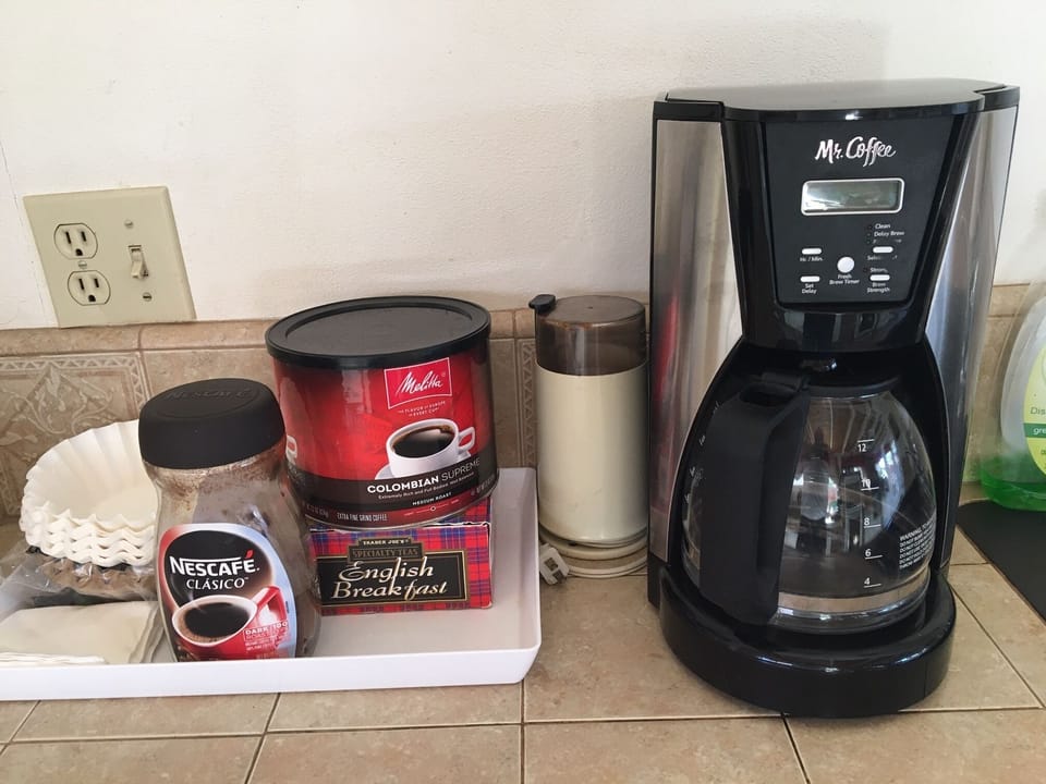 Mr. Coffee, coffee, tea, filters, grinder, mugs
