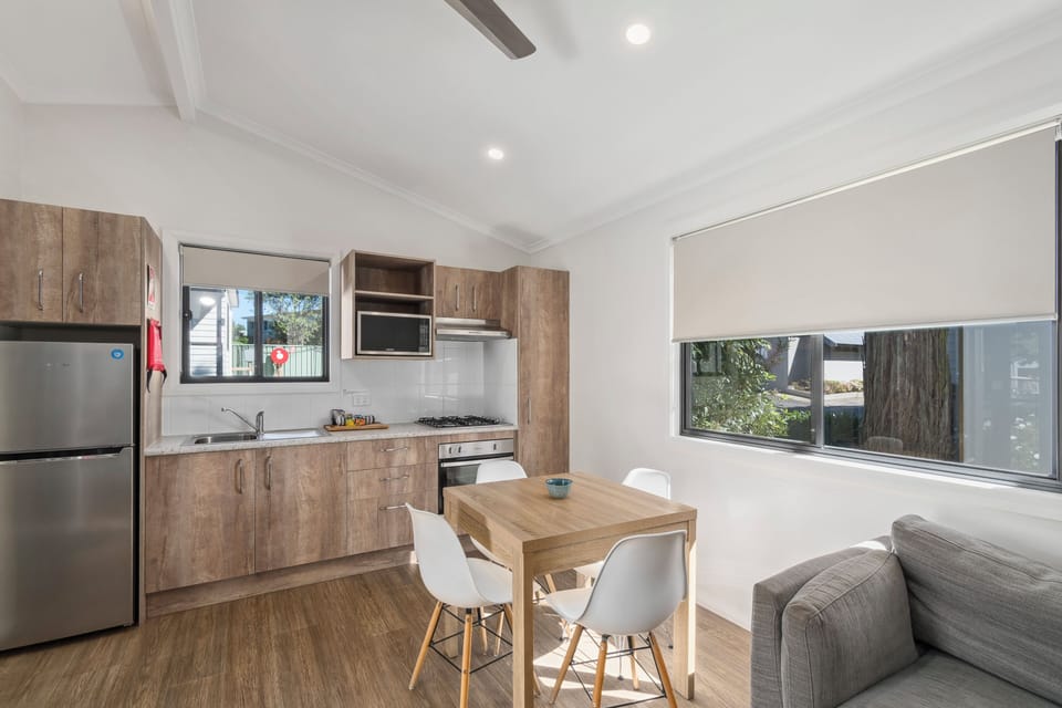 Standard Patio 2 Bedroom Cabin - Not Pet Friendly | Private kitchen | Fridge, microwave, stovetop, electric kettle