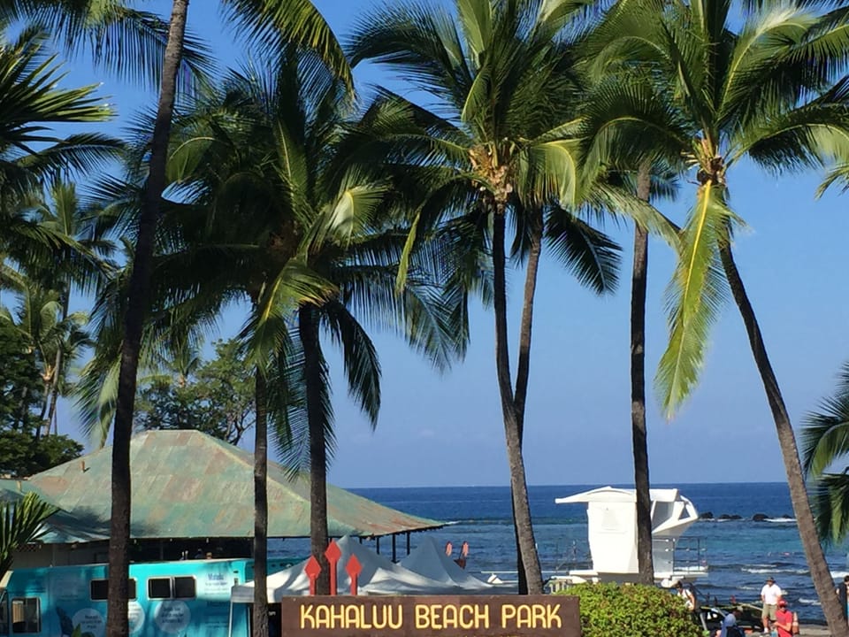 Kahalu'u Beach Park is a cove with warm, calm water that is great for snorkeling