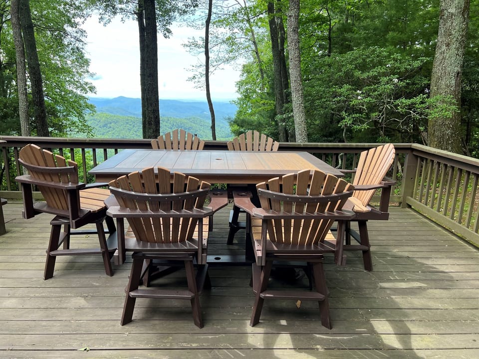 Outside dining with view
