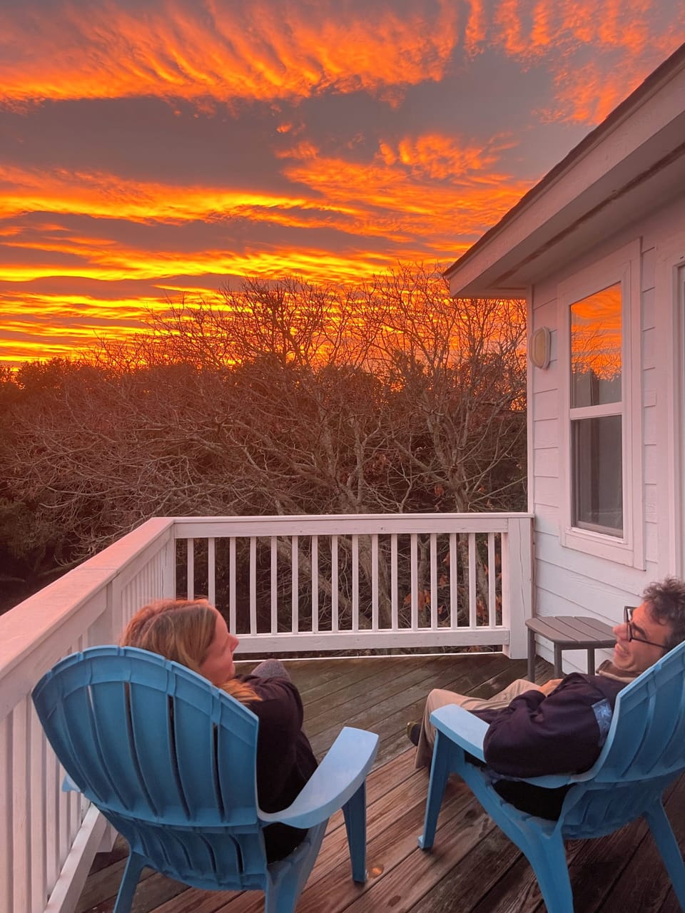 Enjoy the sunrise or sunset from our deck