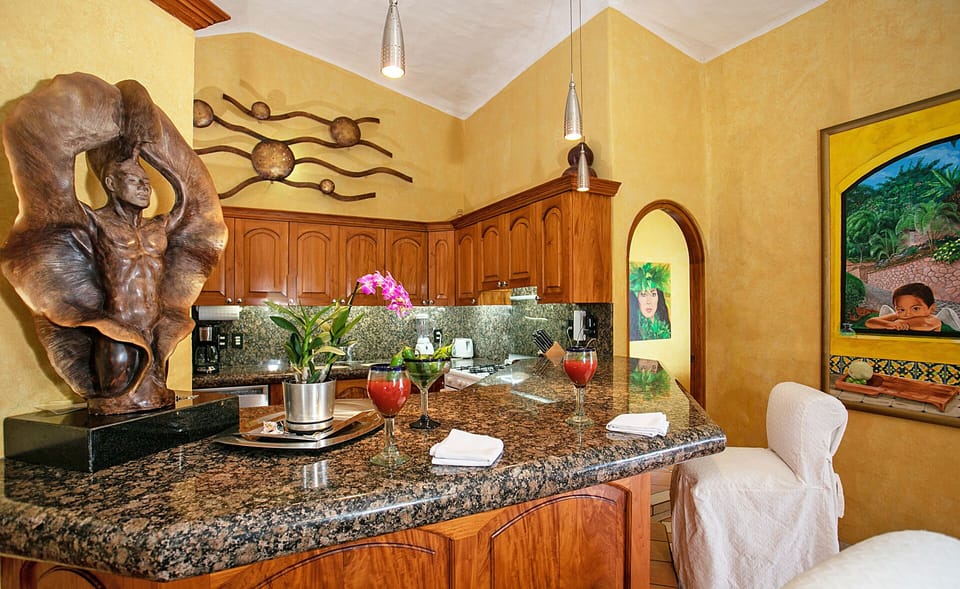 Our Wonderful Granite Bar Looking At The Entrance Door To Our 2nd Master Suite.