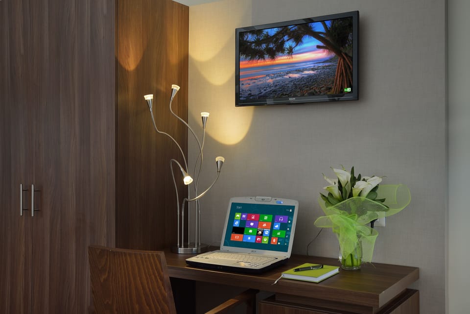 In-room safe, desk, soundproofing, free cribs/infant beds