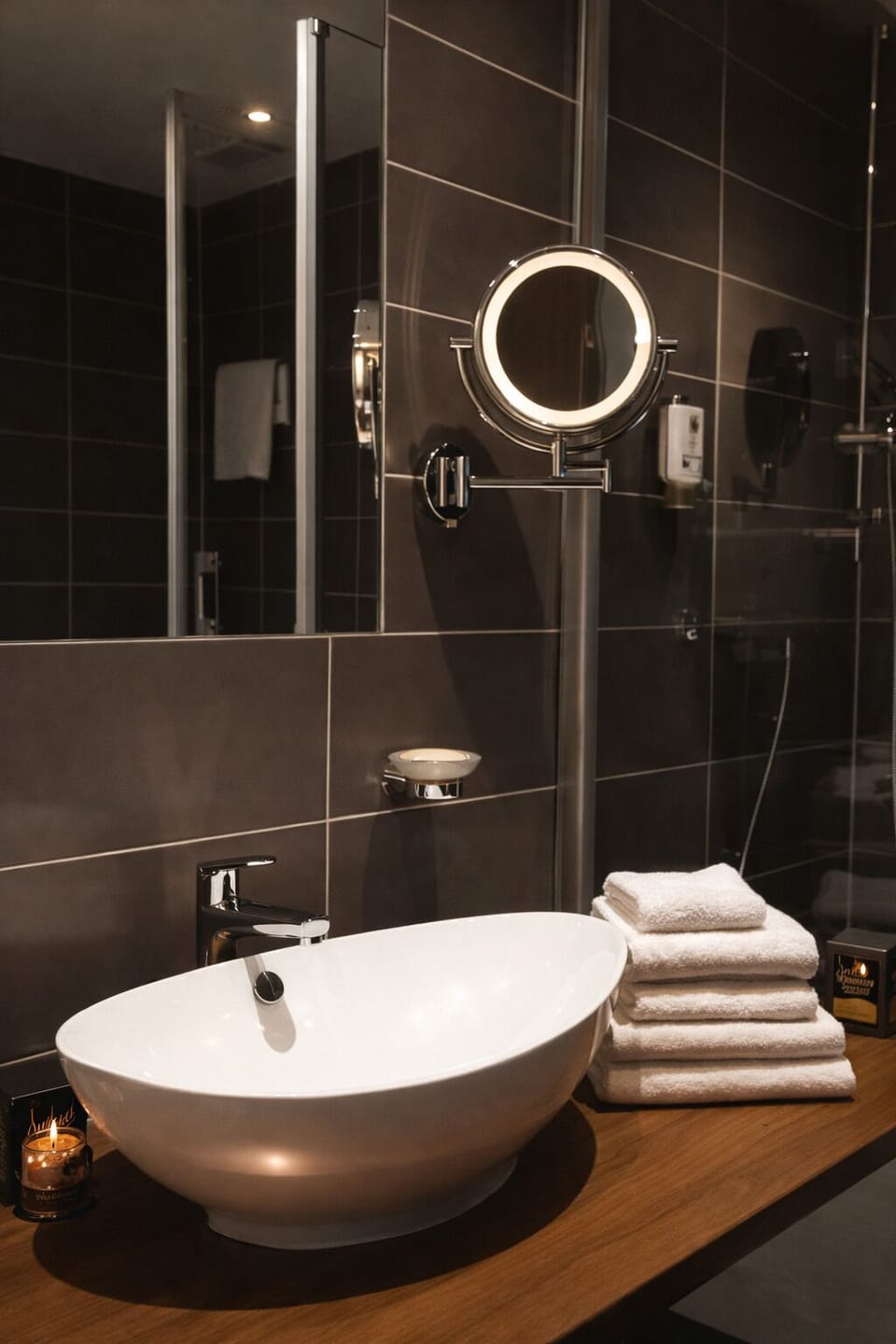 Double Room | Bathroom | Shower, rainfall showerhead, hair dryer, bathrobes