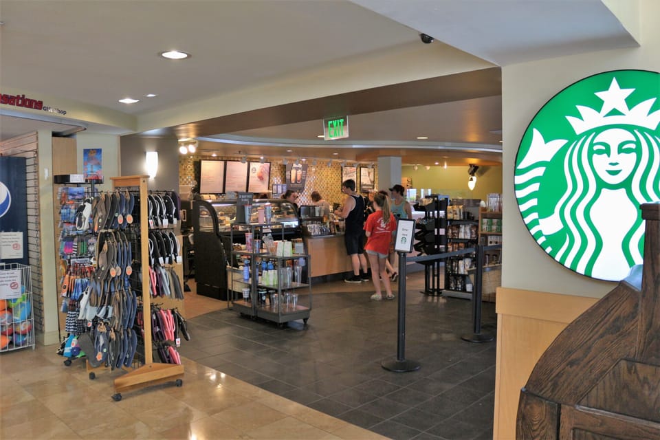Starbucks downstairs