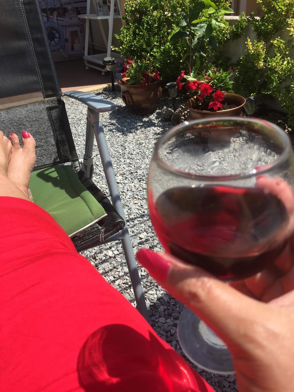 Relax in the patio area with a glass of locally produced Ciro wine and sunbathe