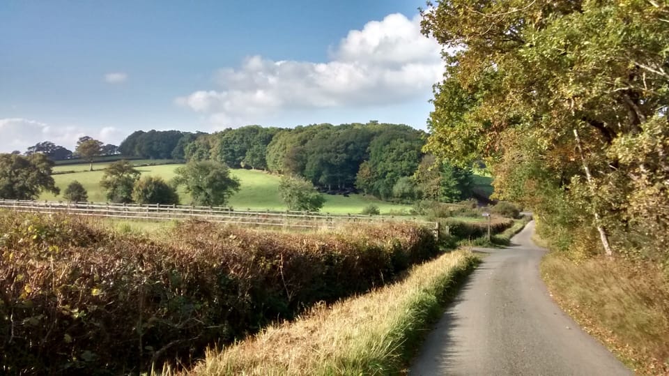 Its a 5 mile walk from the lodges into Hatherleigh on the Ruby Way