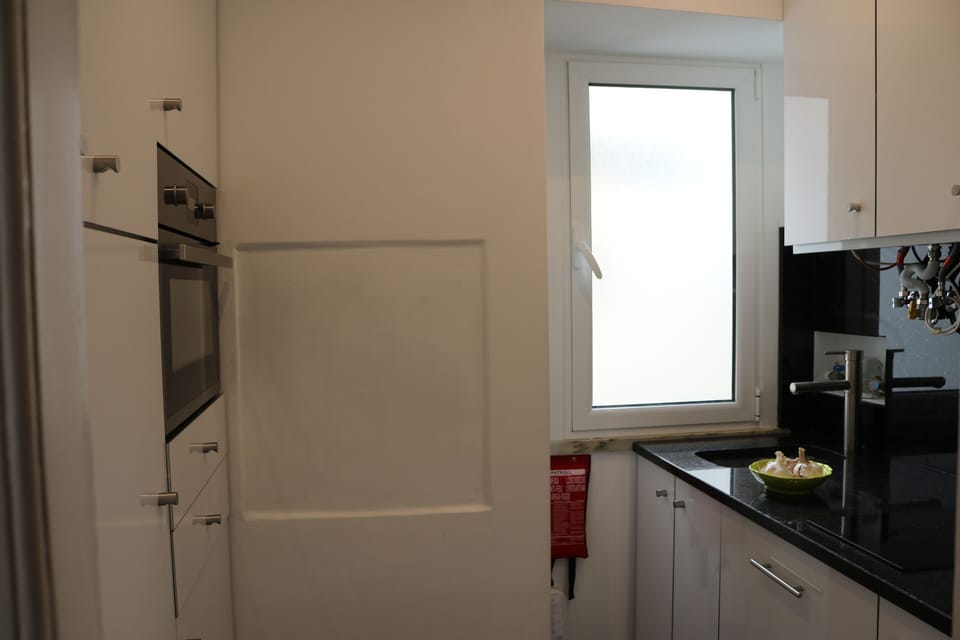 Large fridge/freezer, oven-micro-wave, induction stove, Nespresso machine etc...