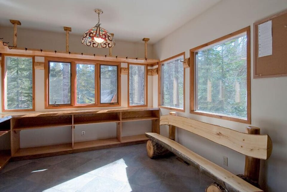 Mud Room for all seasons. Plenty of space for all your outdoor gear.