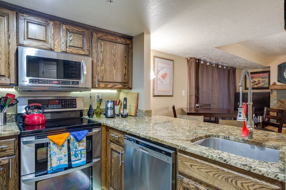 Remodeled kitchen.
