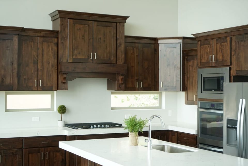 A beautiful elegant kitchen.