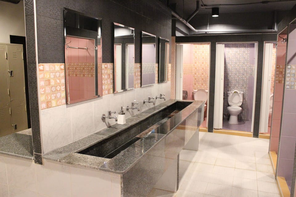 Female Dormitory | Bathroom | Shower, free toiletries, towels