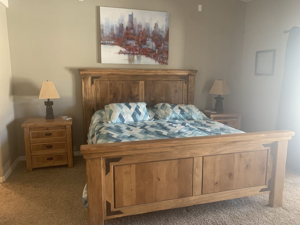 King in master bedroom 