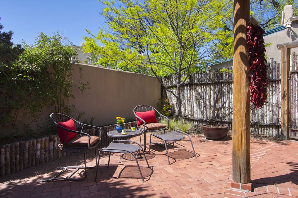 A sunny private patio.