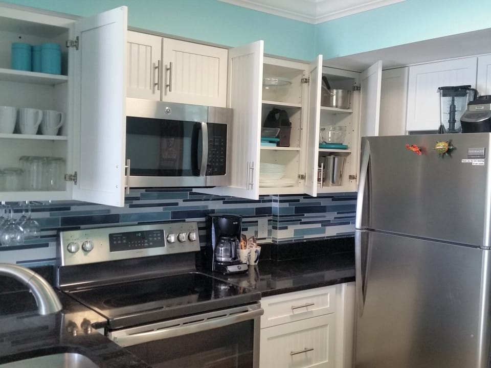 Well stocked for those who like to stay in and cook.