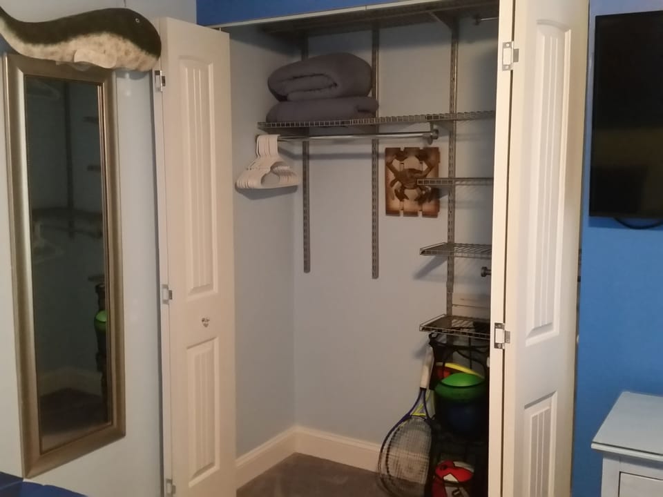 Ball storage area in second bedroom.  You're welcome to use them