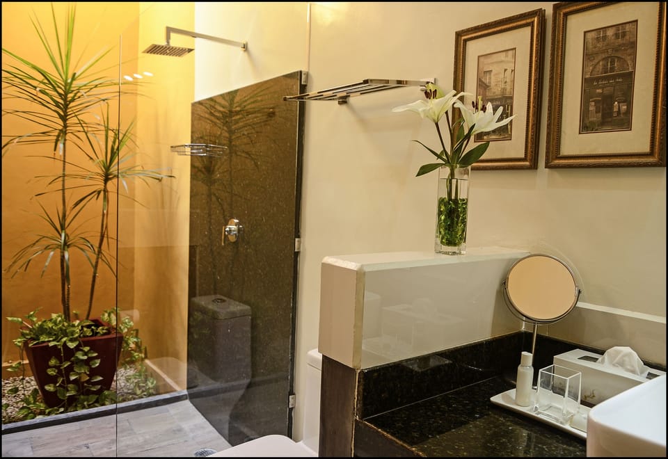Classic Room, 1 King Bed | Bathroom | Shower, free toiletries, hair dryer, towels