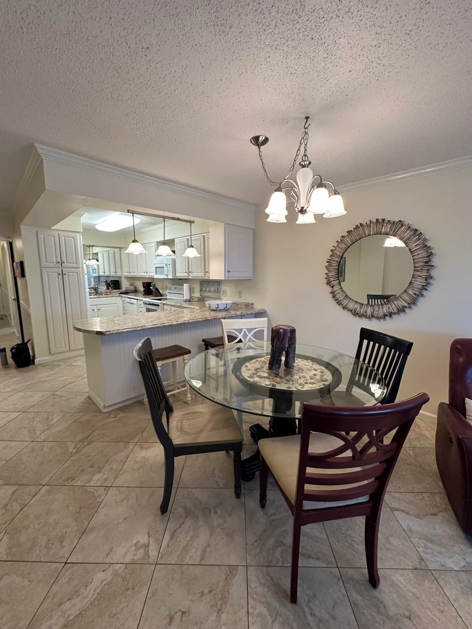 Dining room and kitchen