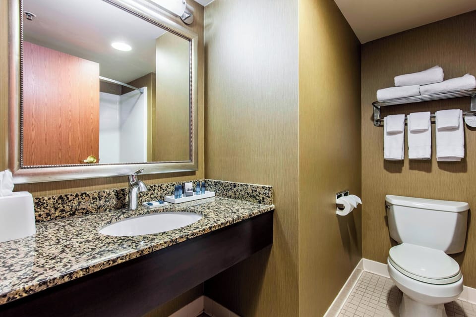 Free toiletries, hair dryer, towels, soap