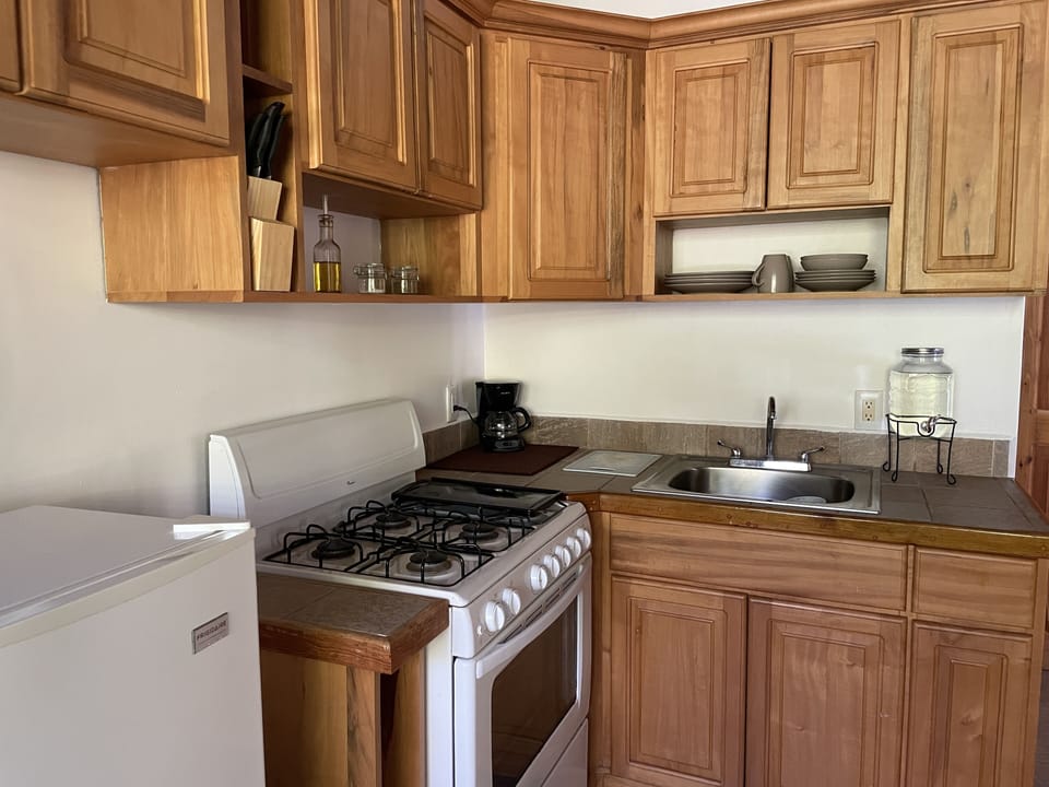 Deluxe Studio, Kitchenette, Ocean View | Private kitchen