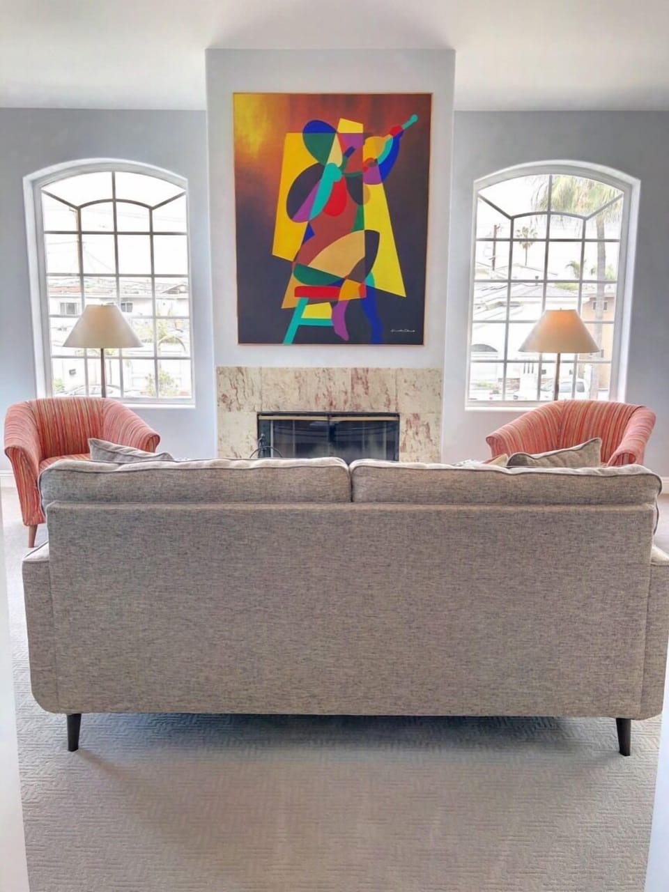 Beautiful Remodeled Home!! Living Room, new chairs, sofa, carpet and paint!!