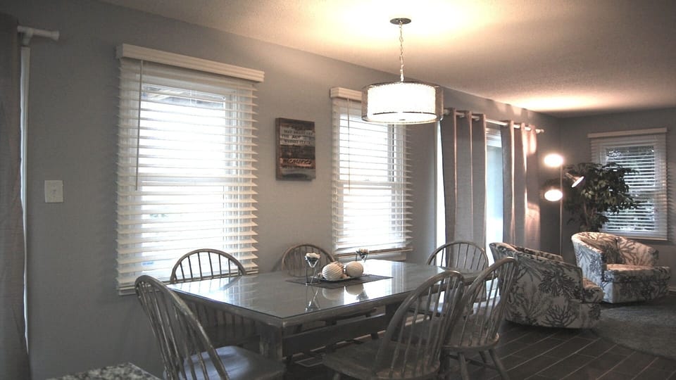 2nd floor dining table - seats 6